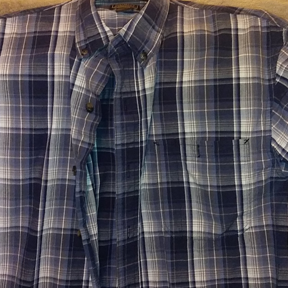 Men's large schmidt workwear button-down shirt